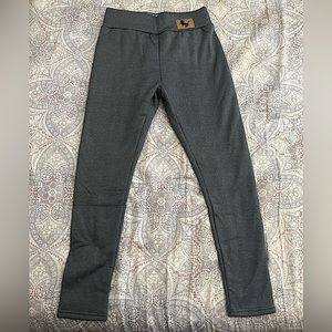 Charcoal Gray Fleece Leggings